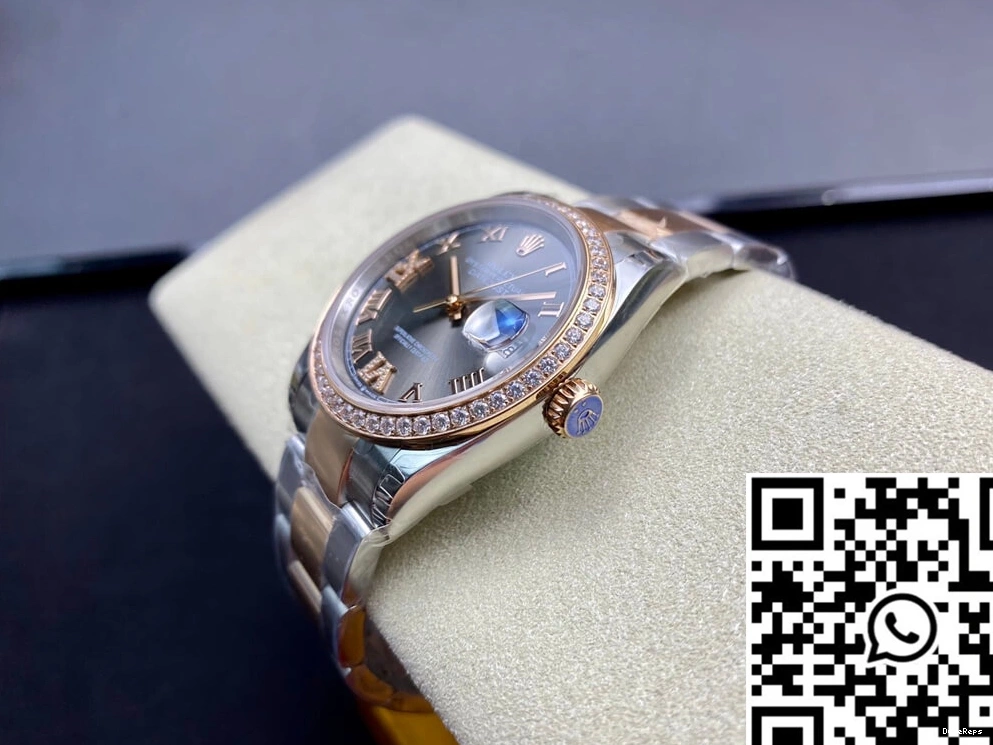 Diamond-set Rolex Factory Datejust M126281RBR-0012 EW Bezel 1205